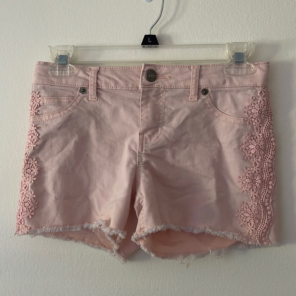 Cat & Jack Pink Lace Jean Shorts